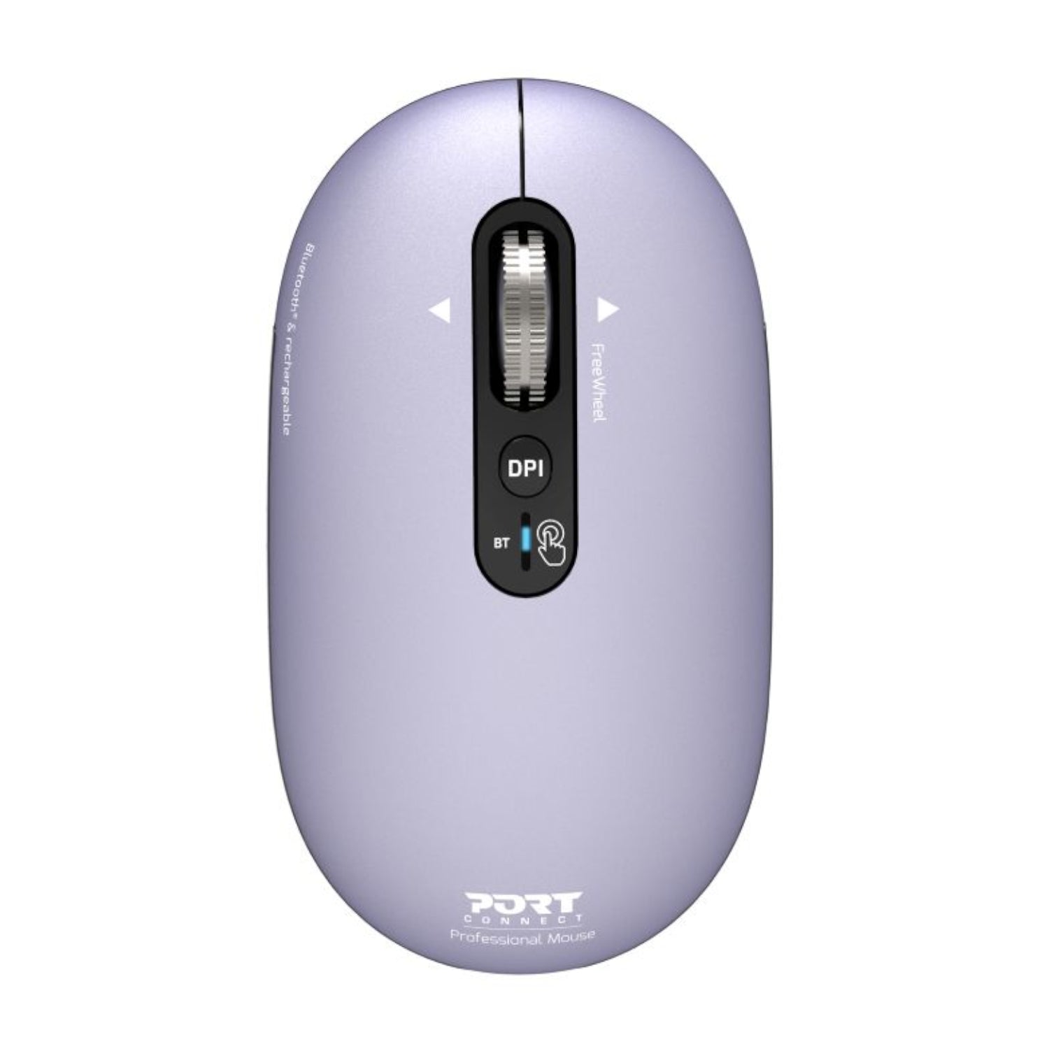 Port Connect PURE MAC Rechargeable Wireless and Bluetooth Mouse - Iris-0