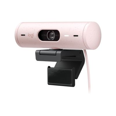 Logitech Brio 500 FULL HD 1080P Webcam With Light Correction Rose-0
