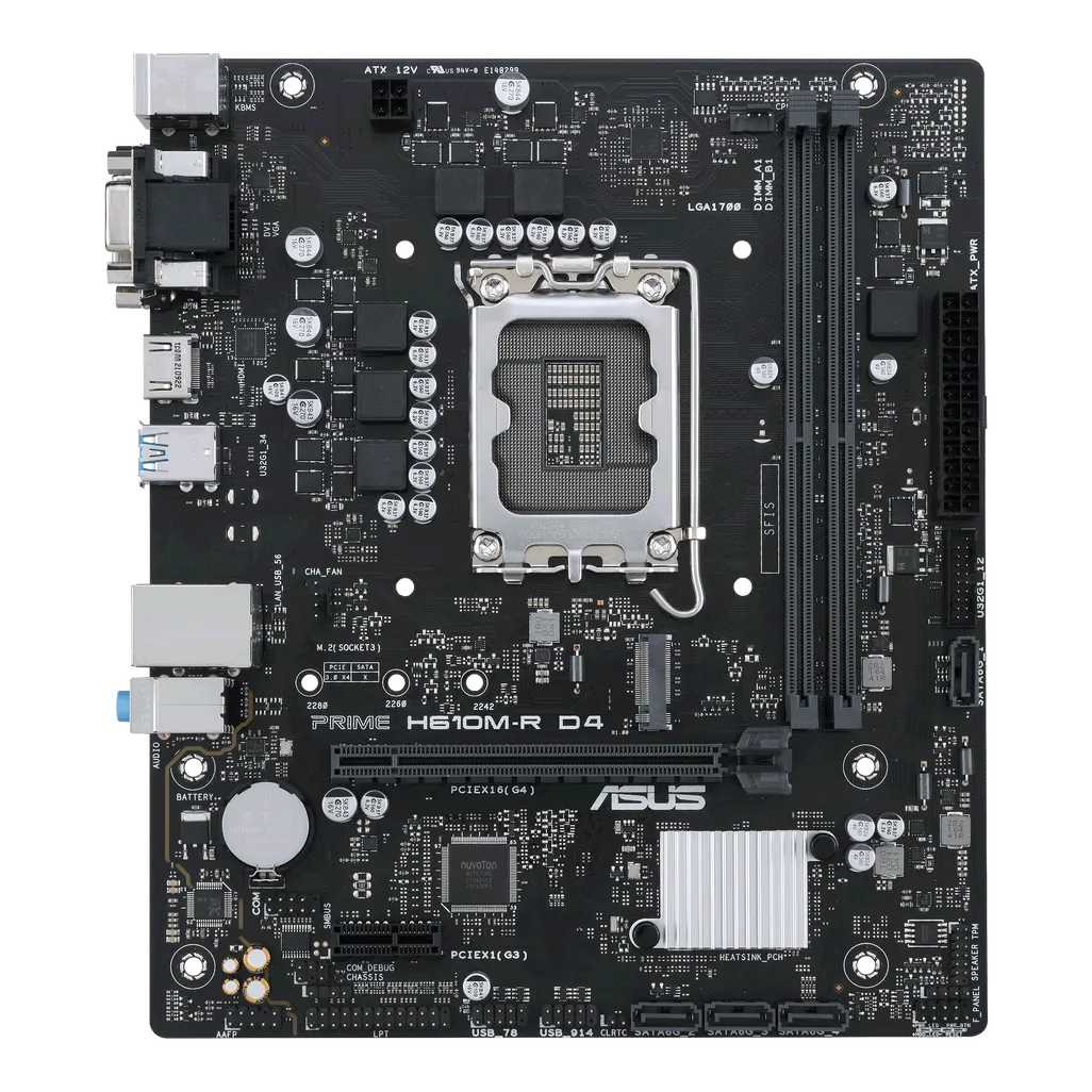 LGA1700 FOR 10/11th GEN; 2xDDR4; Max 64GB; 1xPCIe 4.0/3.0 x16; 1xPCIe3.0x1; 1xM.2; 4xSATA; 4xUSB; 1xD-SUB; 1xHDMI; 1xDVI-D. mATX