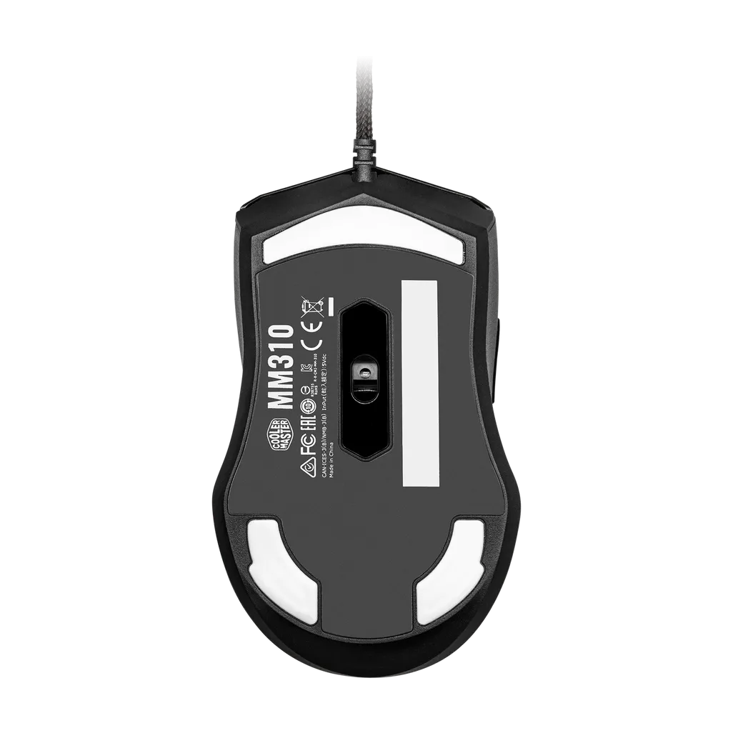Cooler Master Peripherals MM310, Ambidextrous, Optical, USB Type-A, 12000 DPI, Black