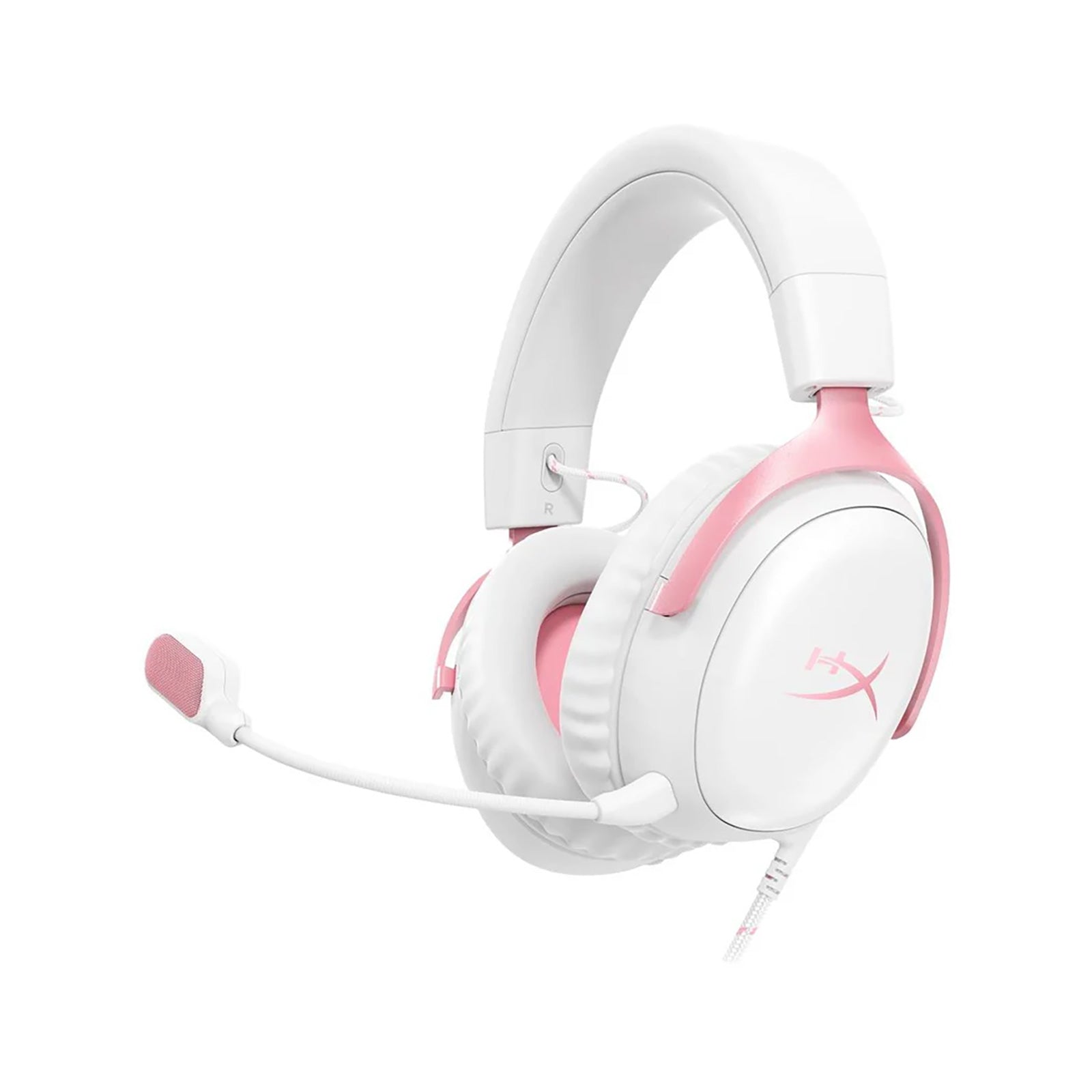 HP HyperX Cloud III Wired Gaming Headset White & Pink-0