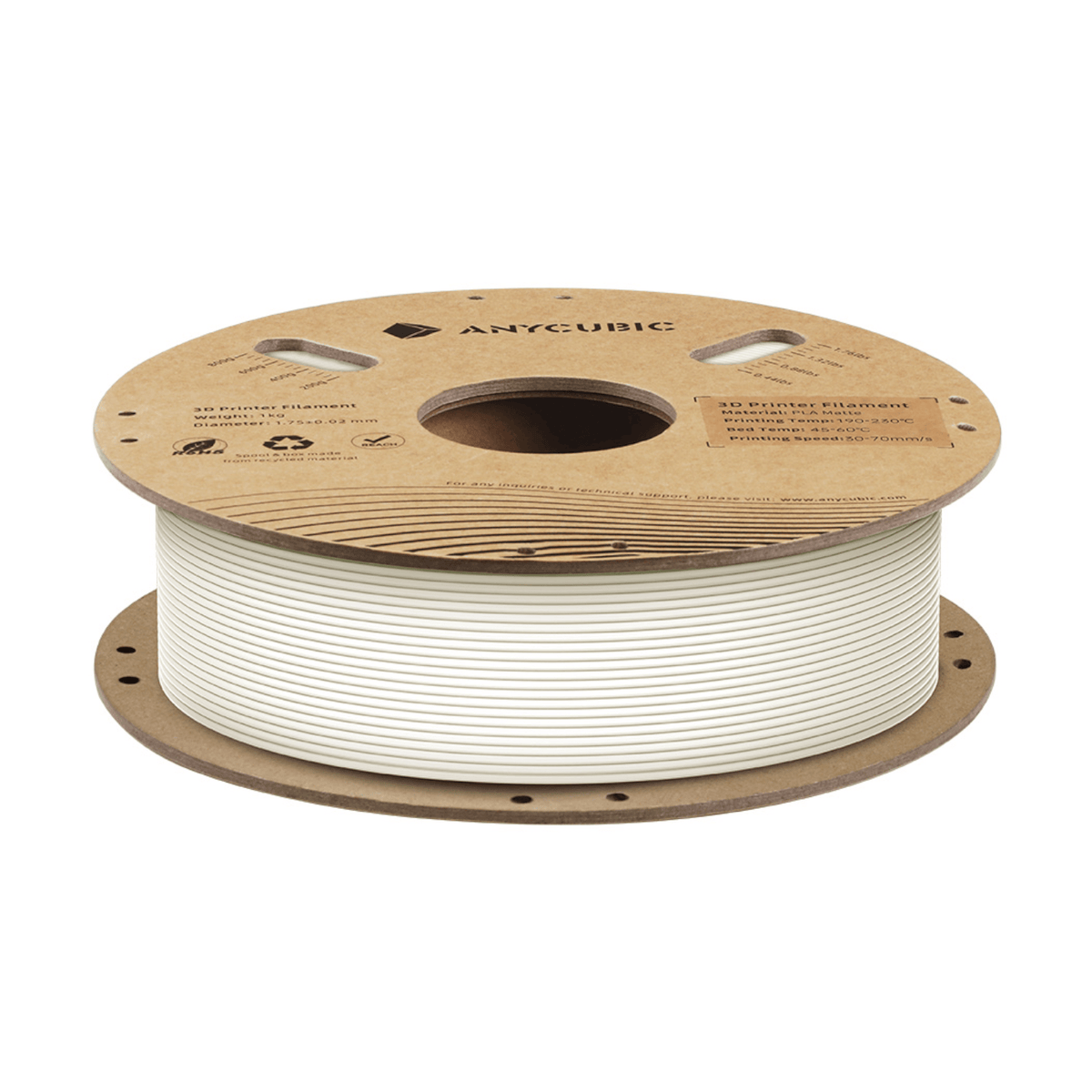 Anycubic PLA Matte Filament 1kg - White-1