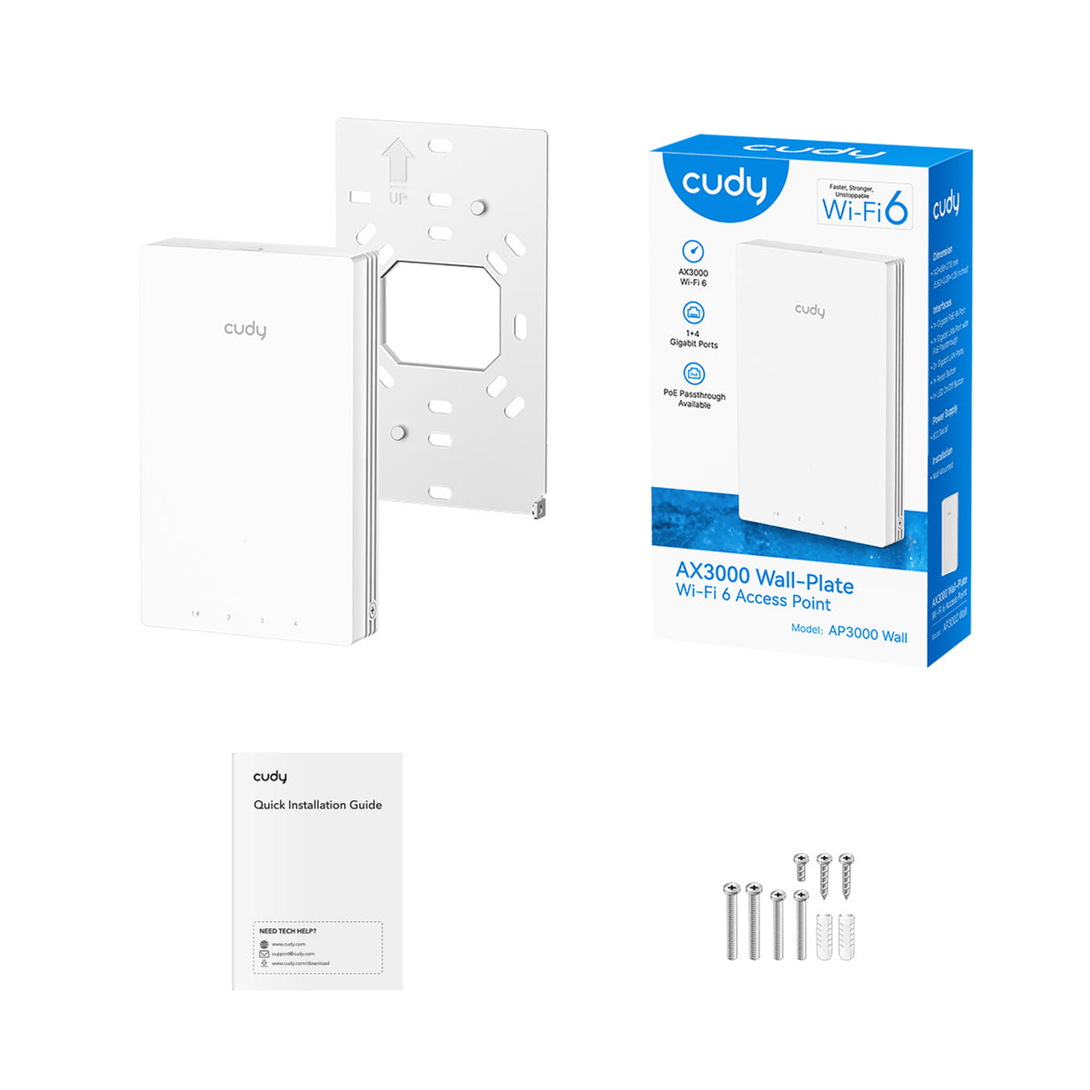 Cudy AX3000 Dual-Band Wi-Fi 6 Wall-Plate Access Point-4