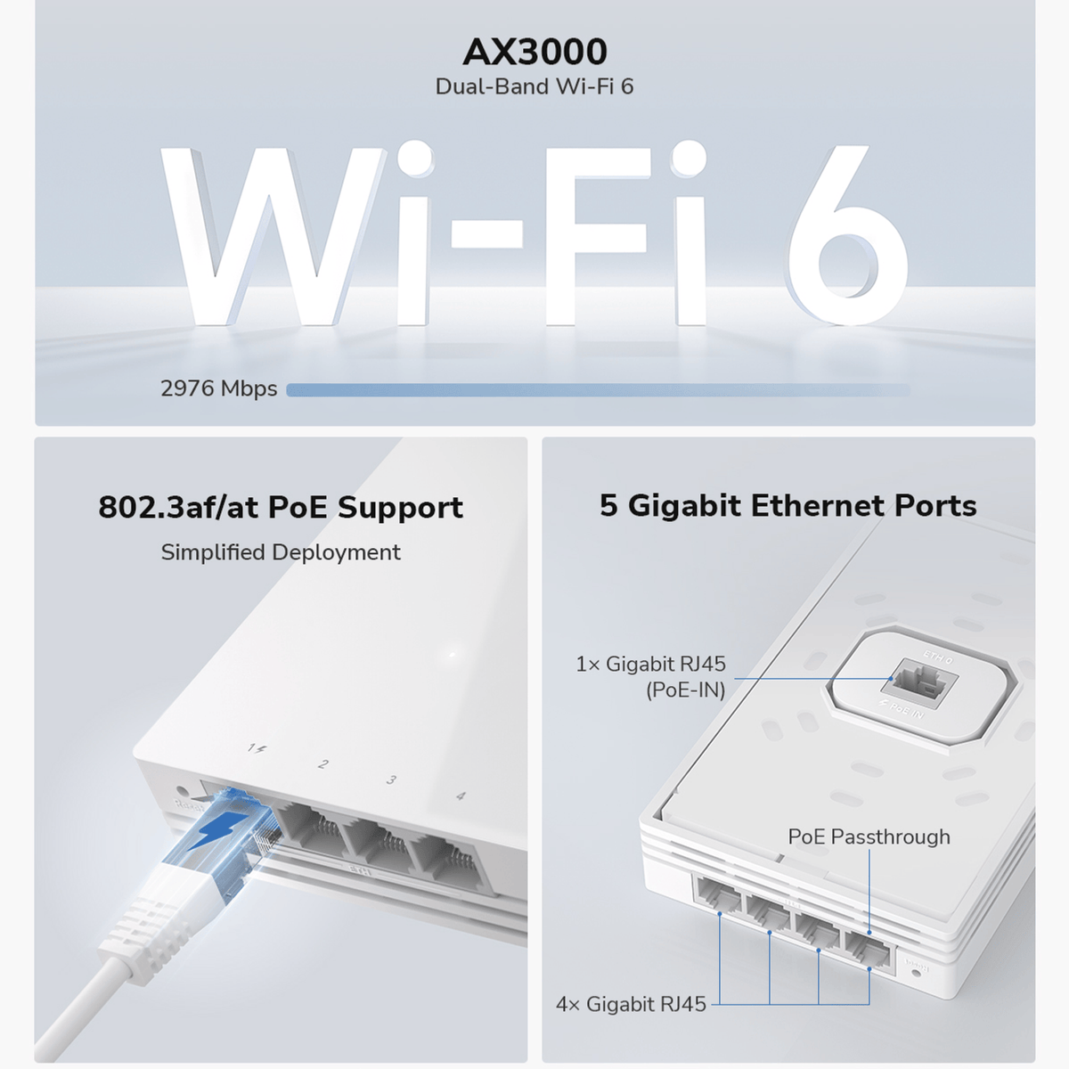 Cudy AX3000 Dual-Band Wi-Fi 6 Wall-Plate Access Point-10