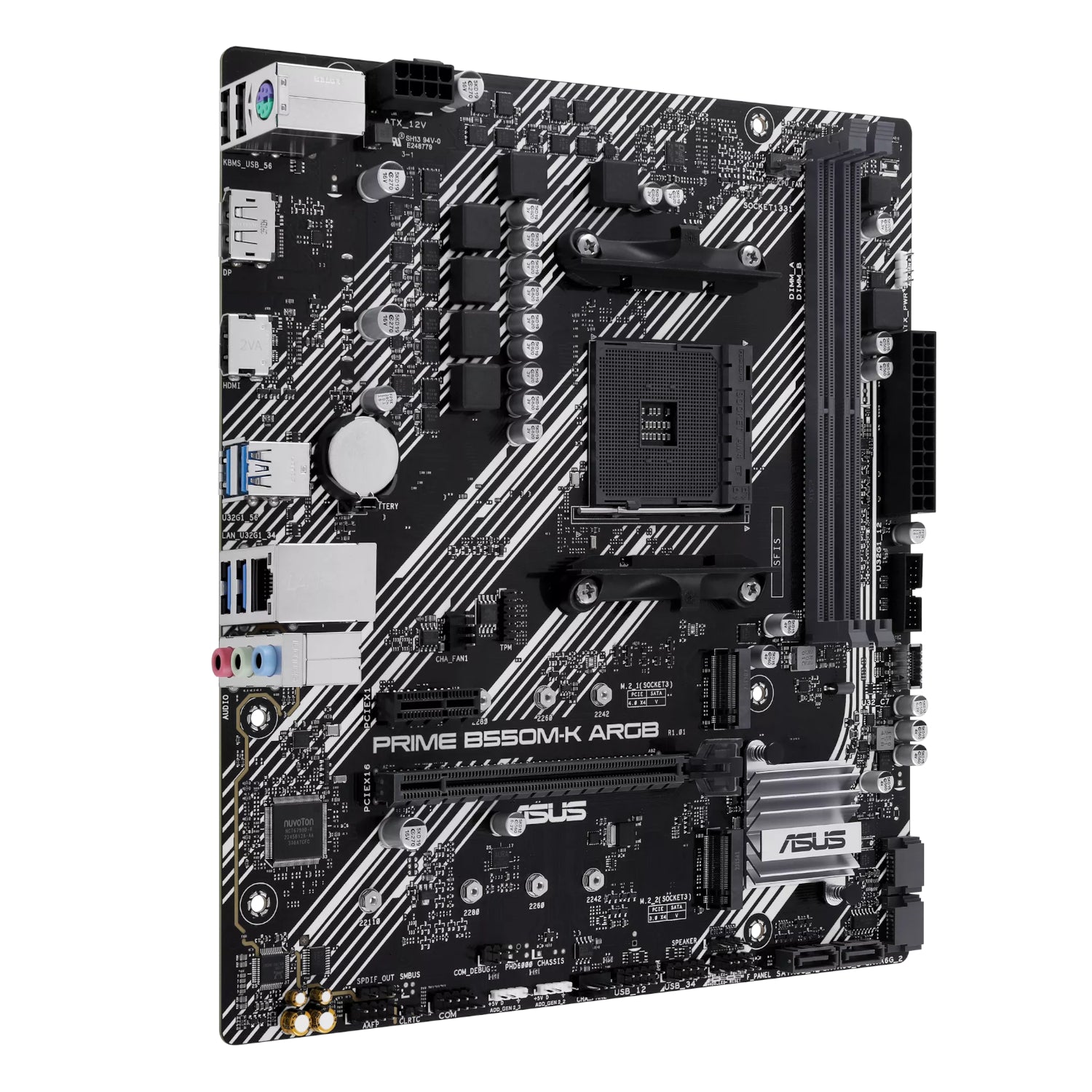 Asus PRIME B550M-K ARGB AM4 and Asus Prime LC 240 ARGB Liquid CPU Cooler Bundle-1