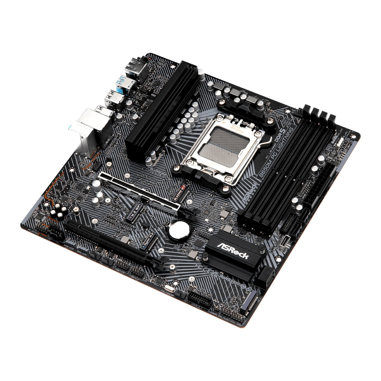ASRock B650M PG Lightning AMD AM5 Micro ATX Motherboard-3