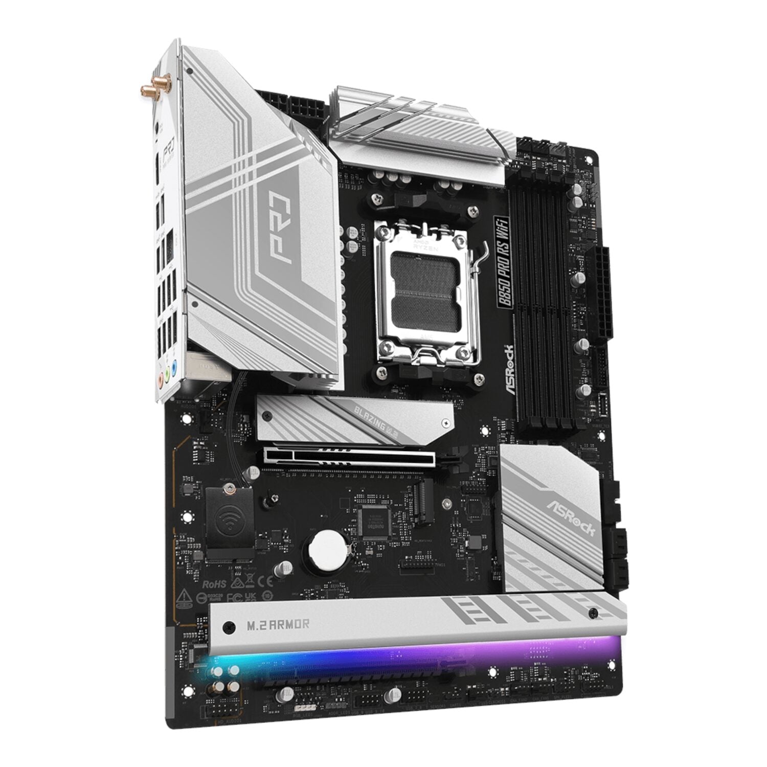 ASRock B850 Pro RS Wi-Fi ATX Motherboard (AMD AM5, DDR5, PCIe 5.0)-4