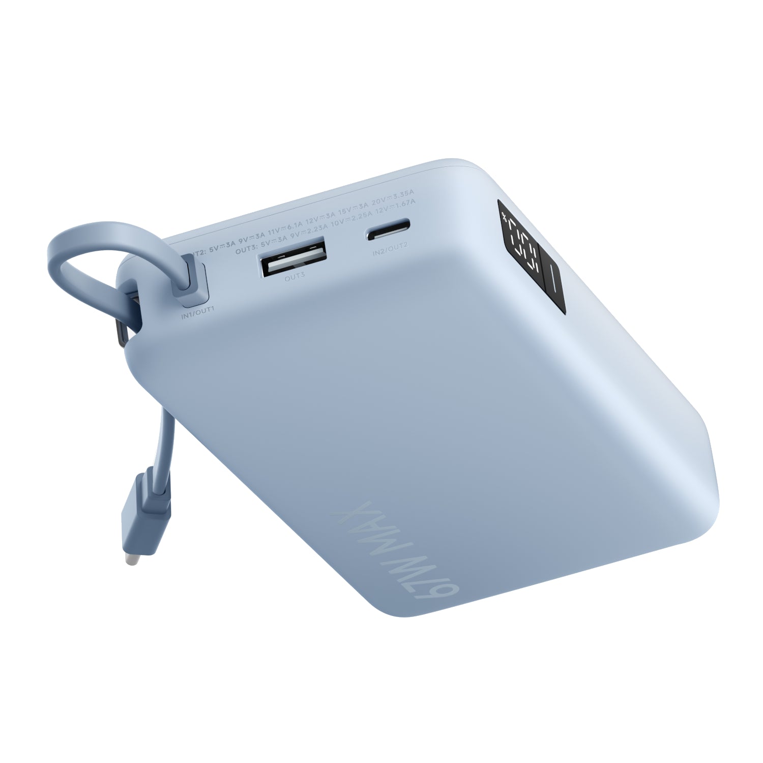 Xiaomi 67W Power Bank 20000 (Integrated Cable) - Ice Blue-1