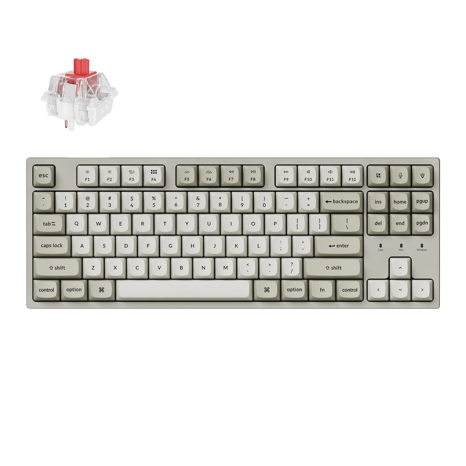 Keychron C1 Pro 8K 80% Super Red Hot-swappable RGB Wired Mechanical Keyboard-0