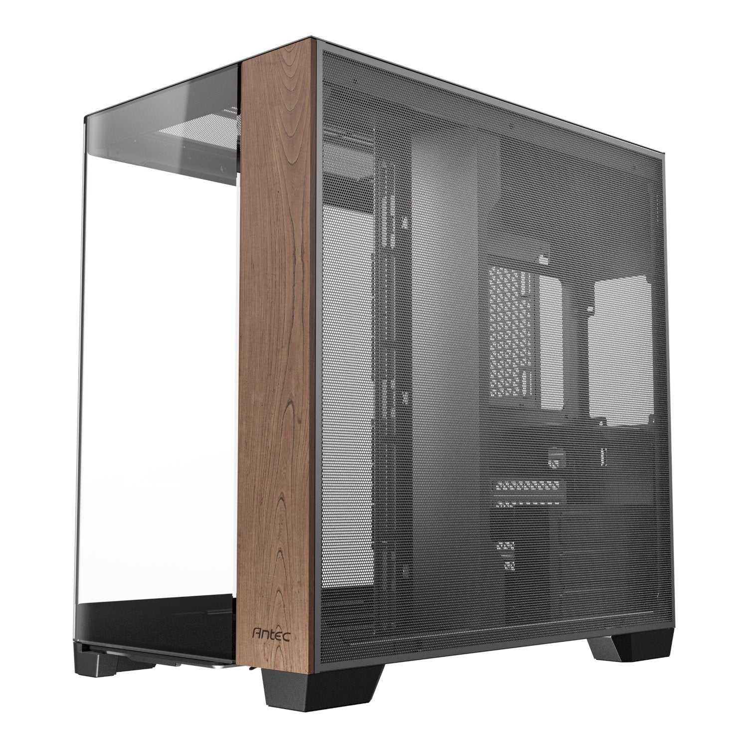Antec C8 Curved Wood E-ATX | ATX | Micro-ATX | ITX Dual Chamber Gaming Chassis - Black-2