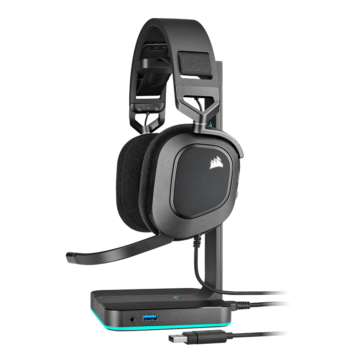 Corsair HS80 RGB USB Wired Over-Ear Gaming Headset — Carbon Black-4