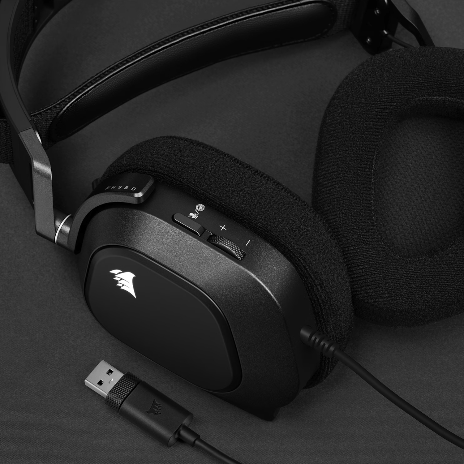 Corsair HS80 RGB USB Wired Over-Ear Gaming Headset — Carbon Black-5