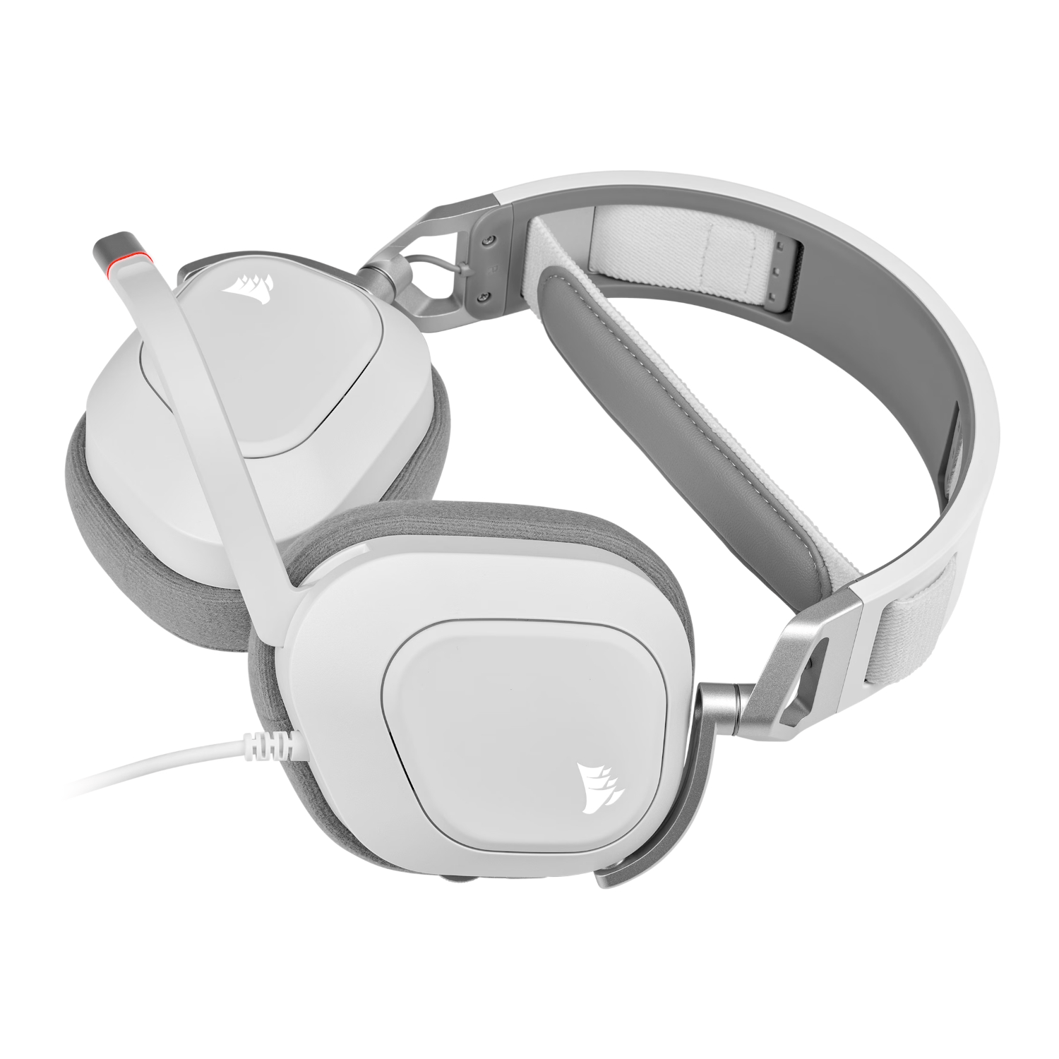 Corsair HS80 RGB USB Wired Over-Ear Gaming Headset — White-2