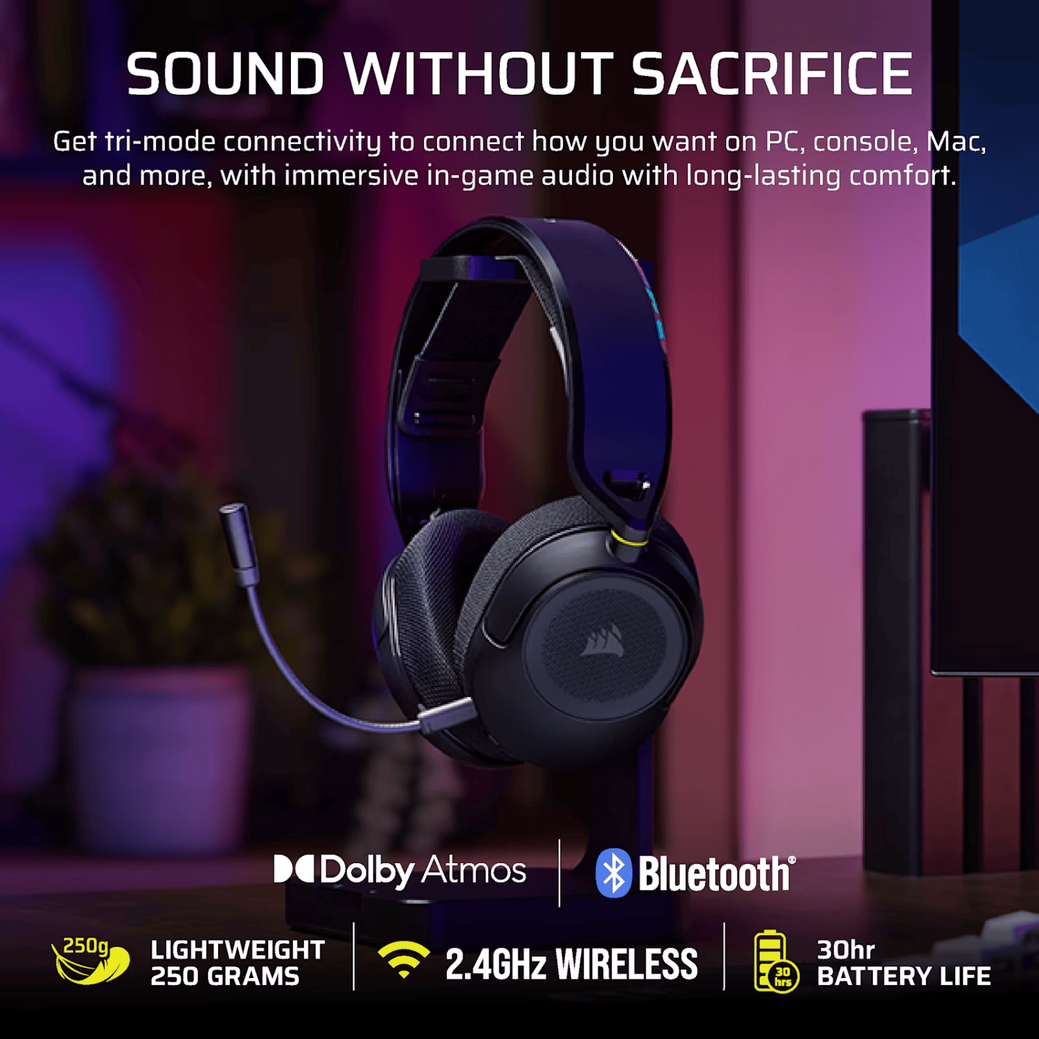 Corsair HS35 v3 Wireless Gaming Headset - Carbon-5