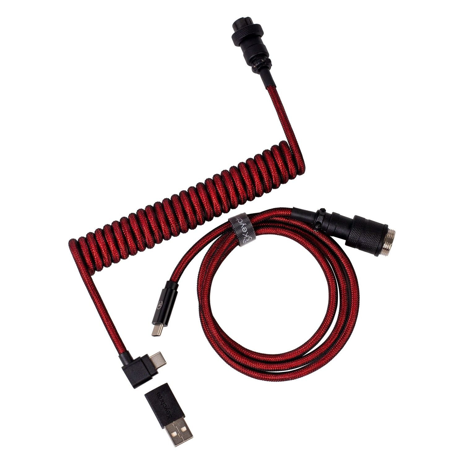 Keychron Coiled Aviator Cable - Red-2