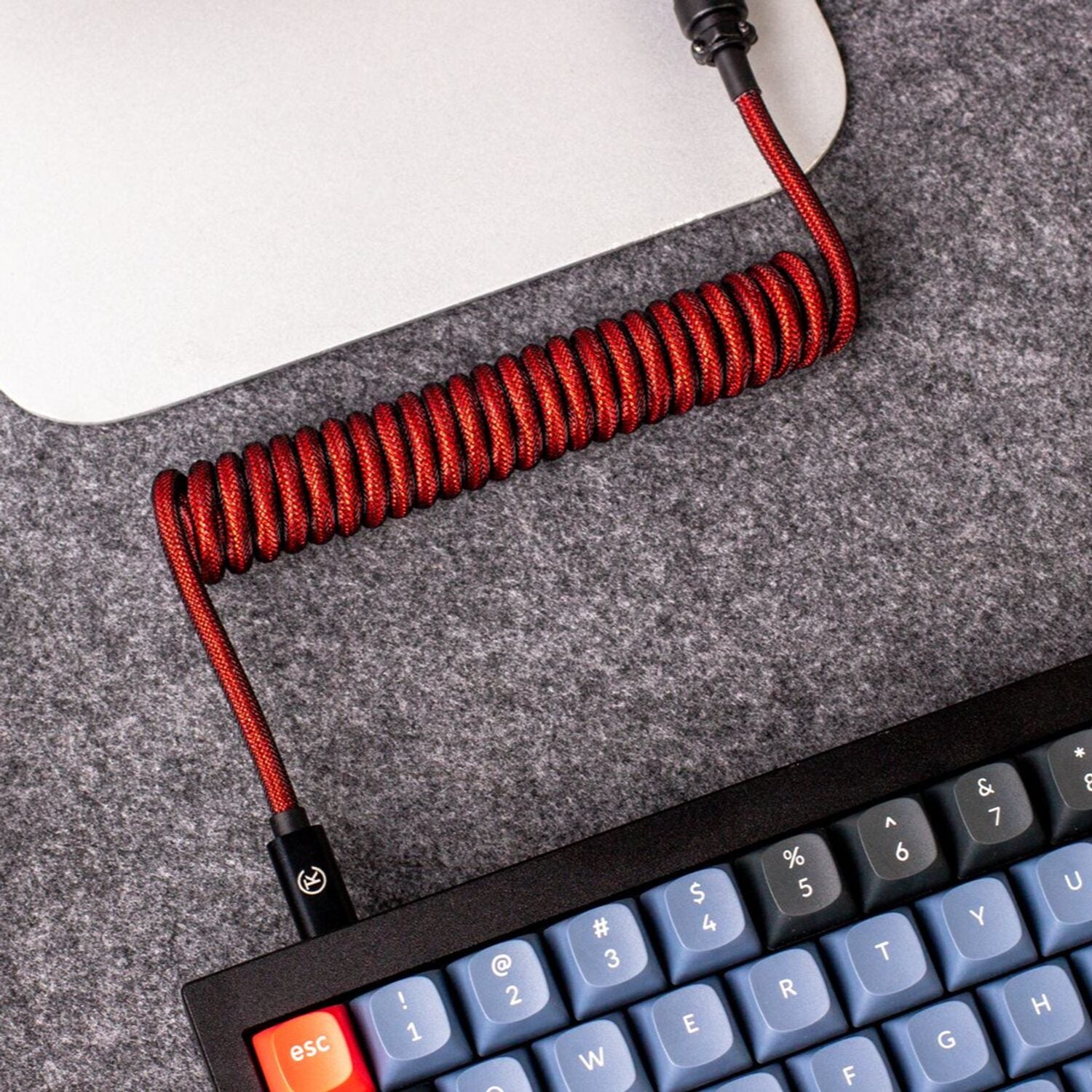 Keychron Coiled Aviator Cable - Red-4
