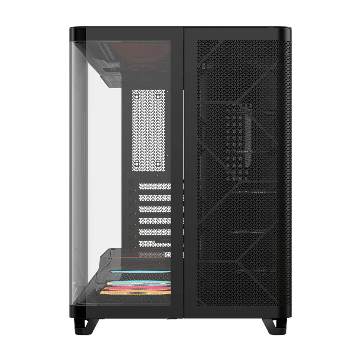 Corsair AIR 5400 LX-R RGB iCUE LINK Triple Chamber Mid-Tower PC Case - Black-1