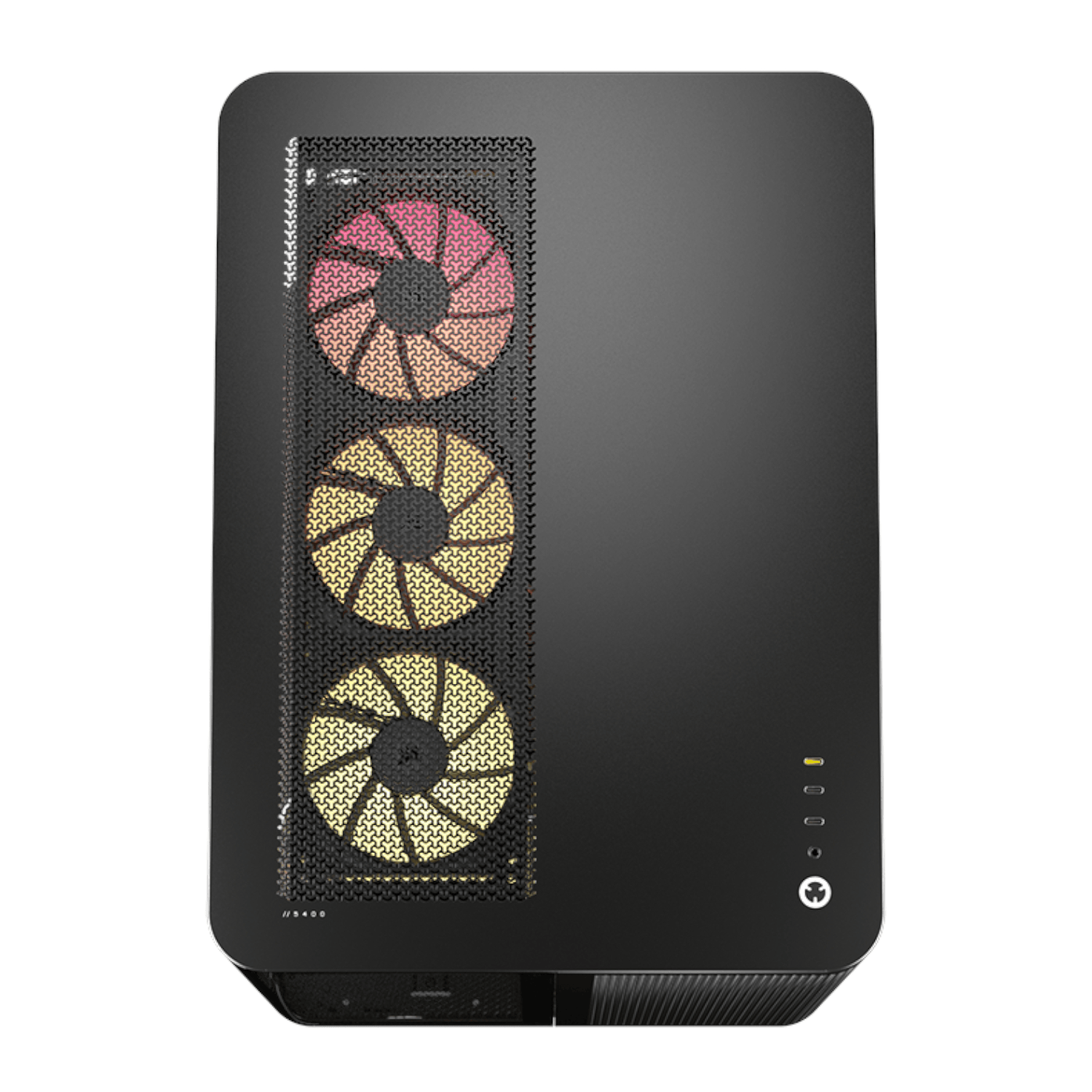 Corsair AIR 5400 LX-R RGB iCUE LINK Triple Chamber Mid-Tower PC Case - Black-3