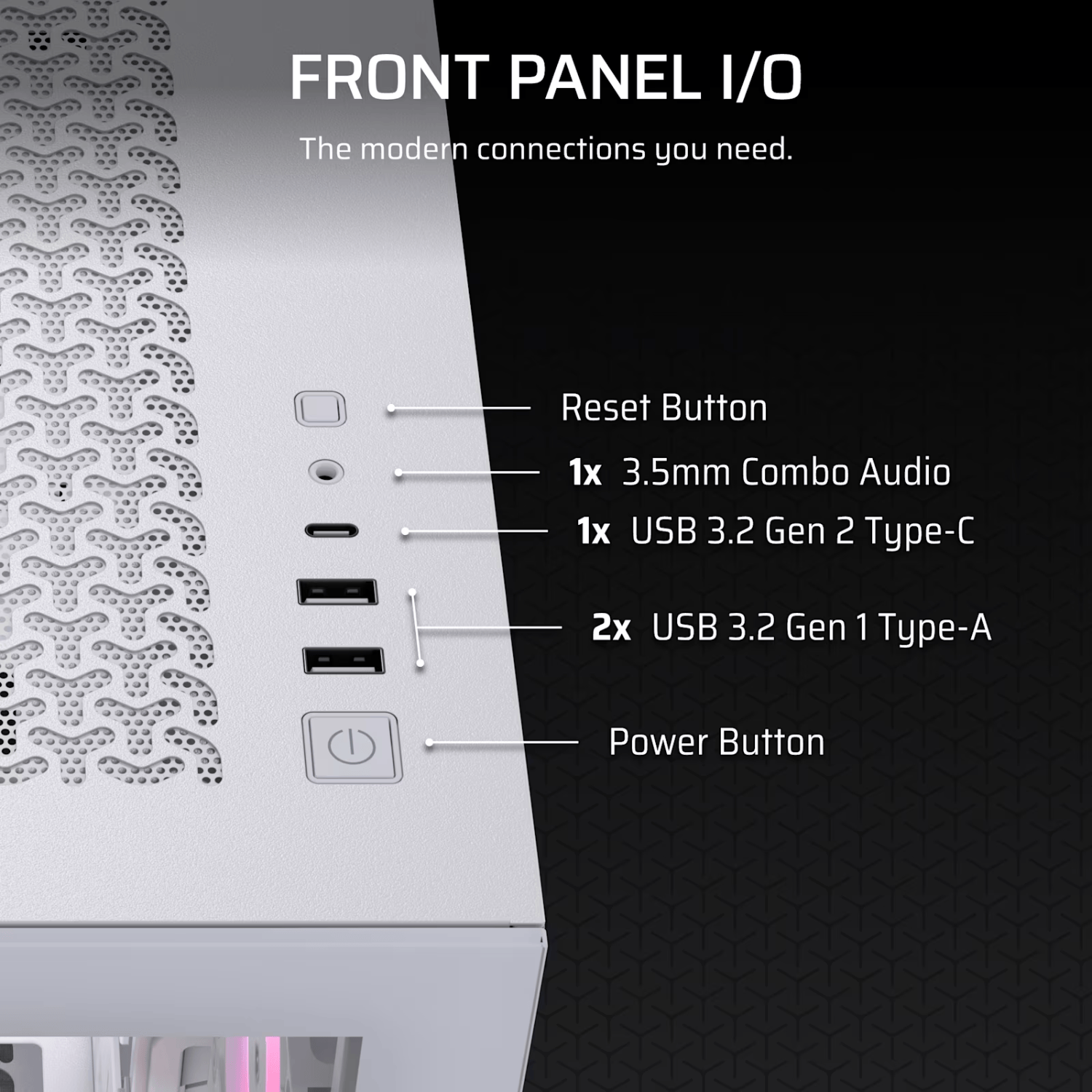 Corsair 3500X RS-R ARGB Mid-Tower PC Case – White-3