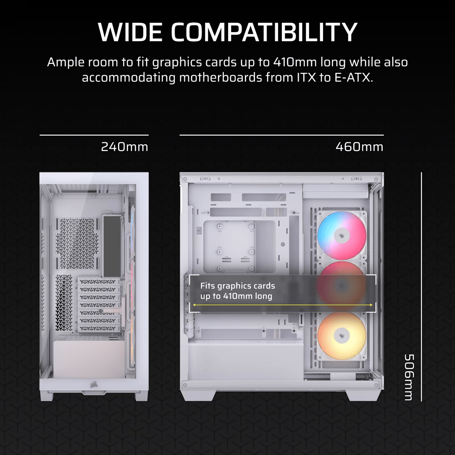 Corsair 3500X RS-R ARGB Mid-Tower PC Case – White-4