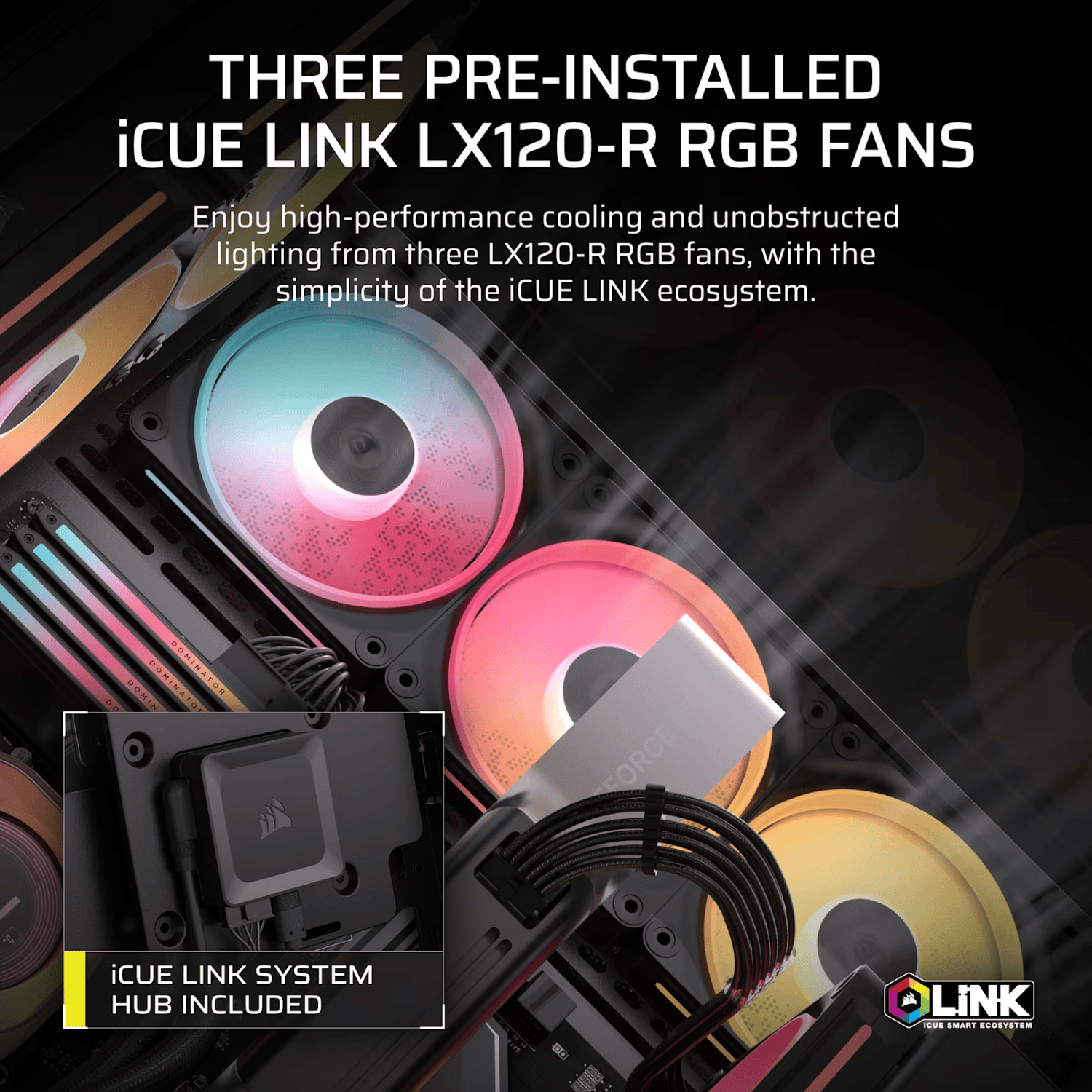 Corsair 3500X LX-R RGB iCUE LINK Mid-Tower PC Case - Black-2