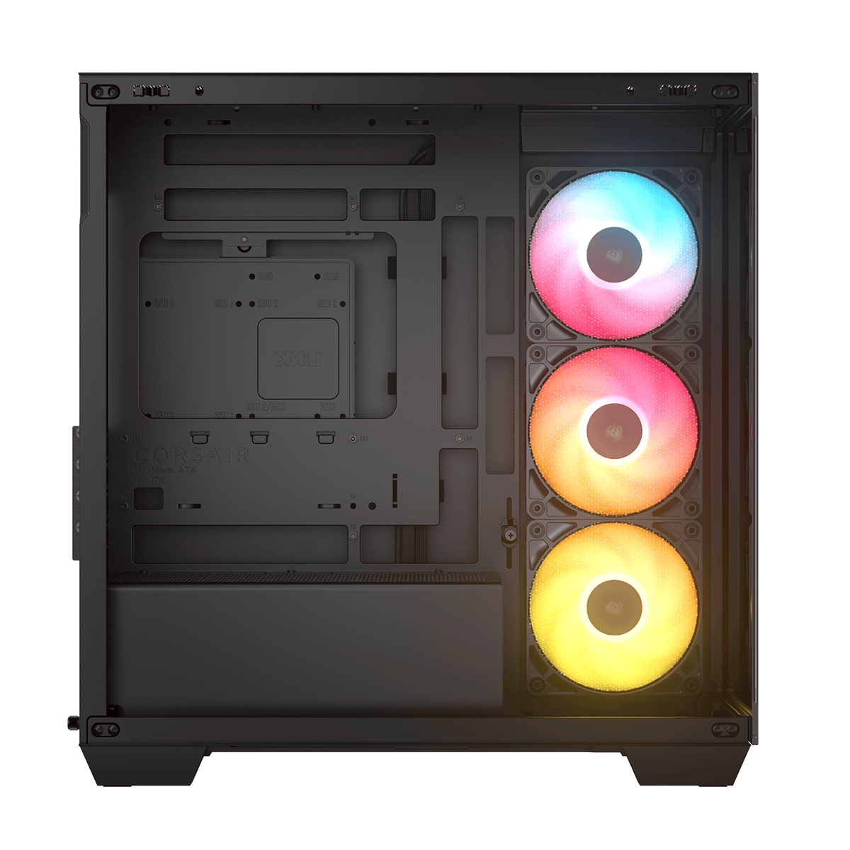 Corsair 2800X RS-R ARGB Micro-ATX PC Case - Black-2