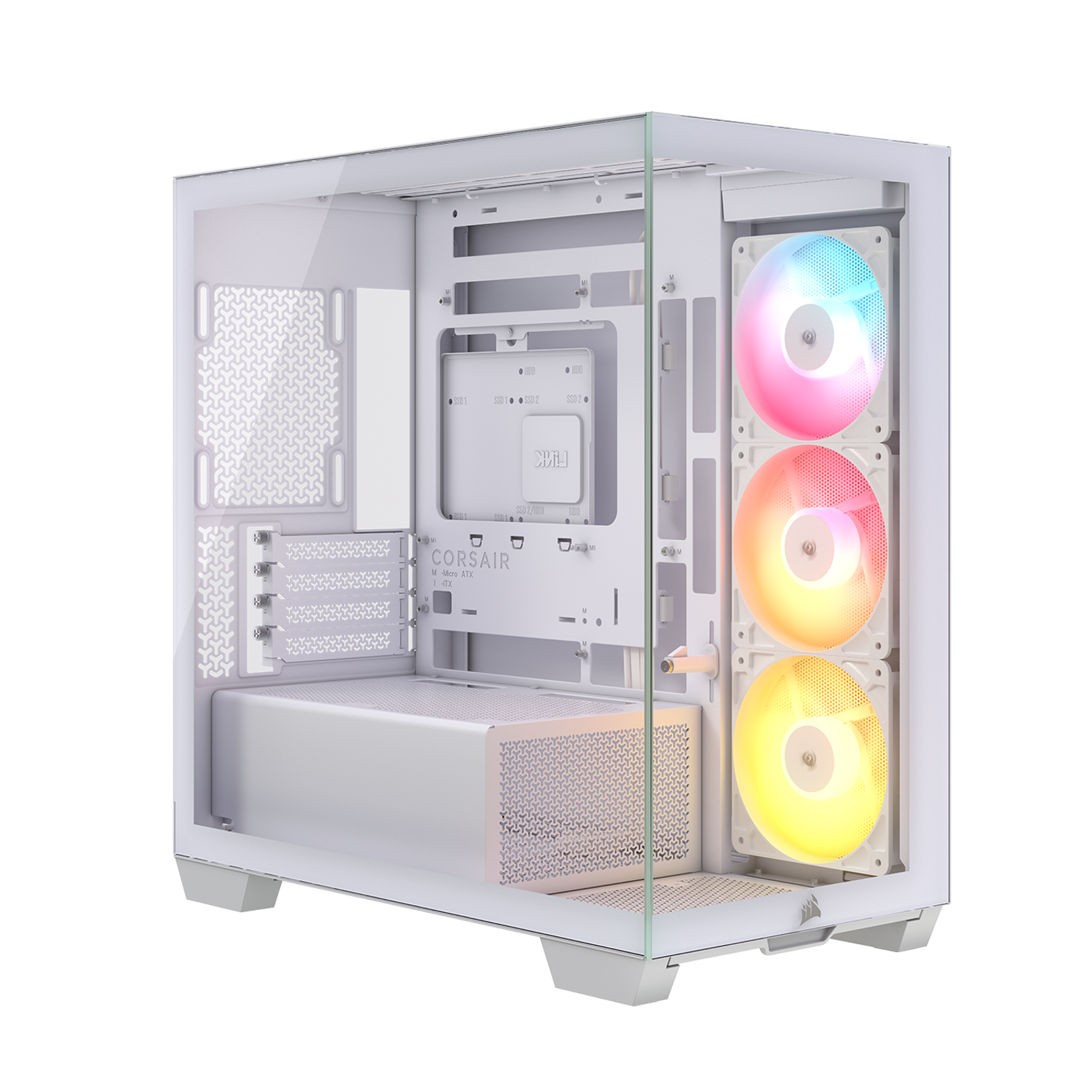 Corsair 2800X RS-R ARGB Micro-ATX PC Case – White-0