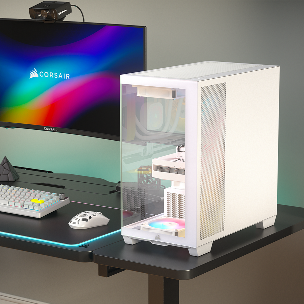 Corsair 2800X RS-R ARGB Micro-ATX PC Case – White-4