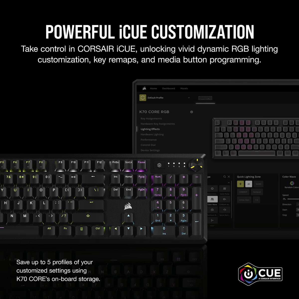 Corsair K70 CORE RGB Mechanical Gaming Keyboard - Black-4