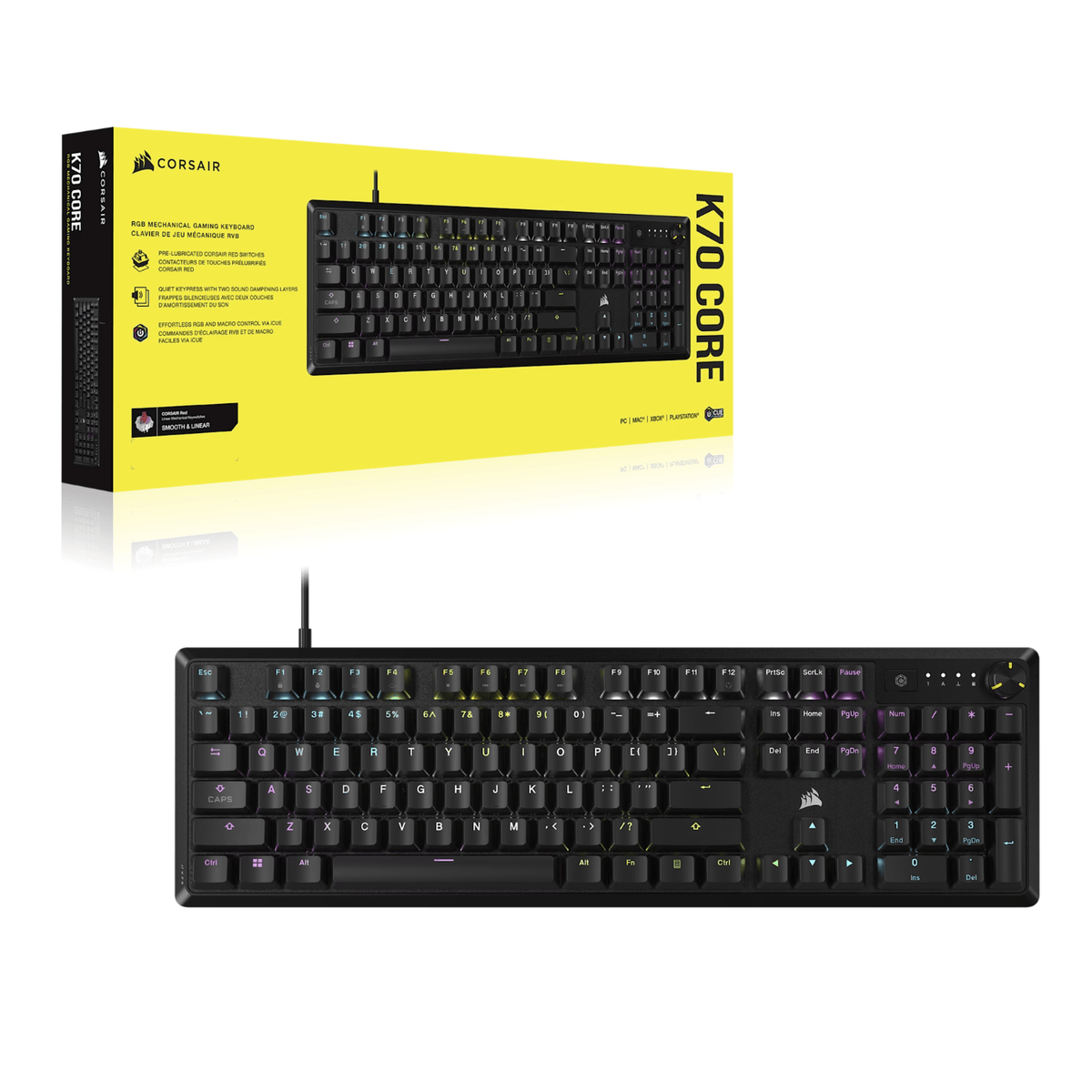 Corsair K70 CORE RGB Mechanical Gaming Keyboard - Black-5