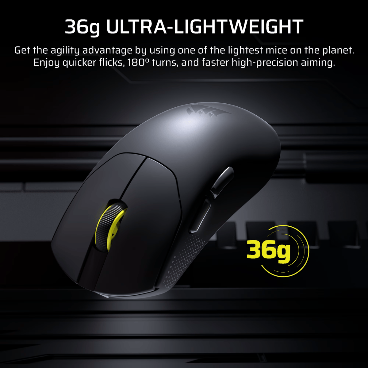 Corsair SABRE v2 PRO ULTRALIGHT WIRELESS 30000 DPI Gaming Mouse - Black-2