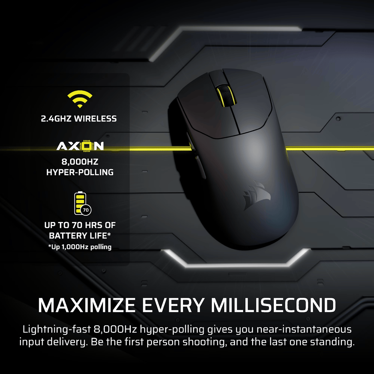 Corsair SABRE v2 PRO ULTRALIGHT WIRELESS 30000 DPI Gaming Mouse - Black-3