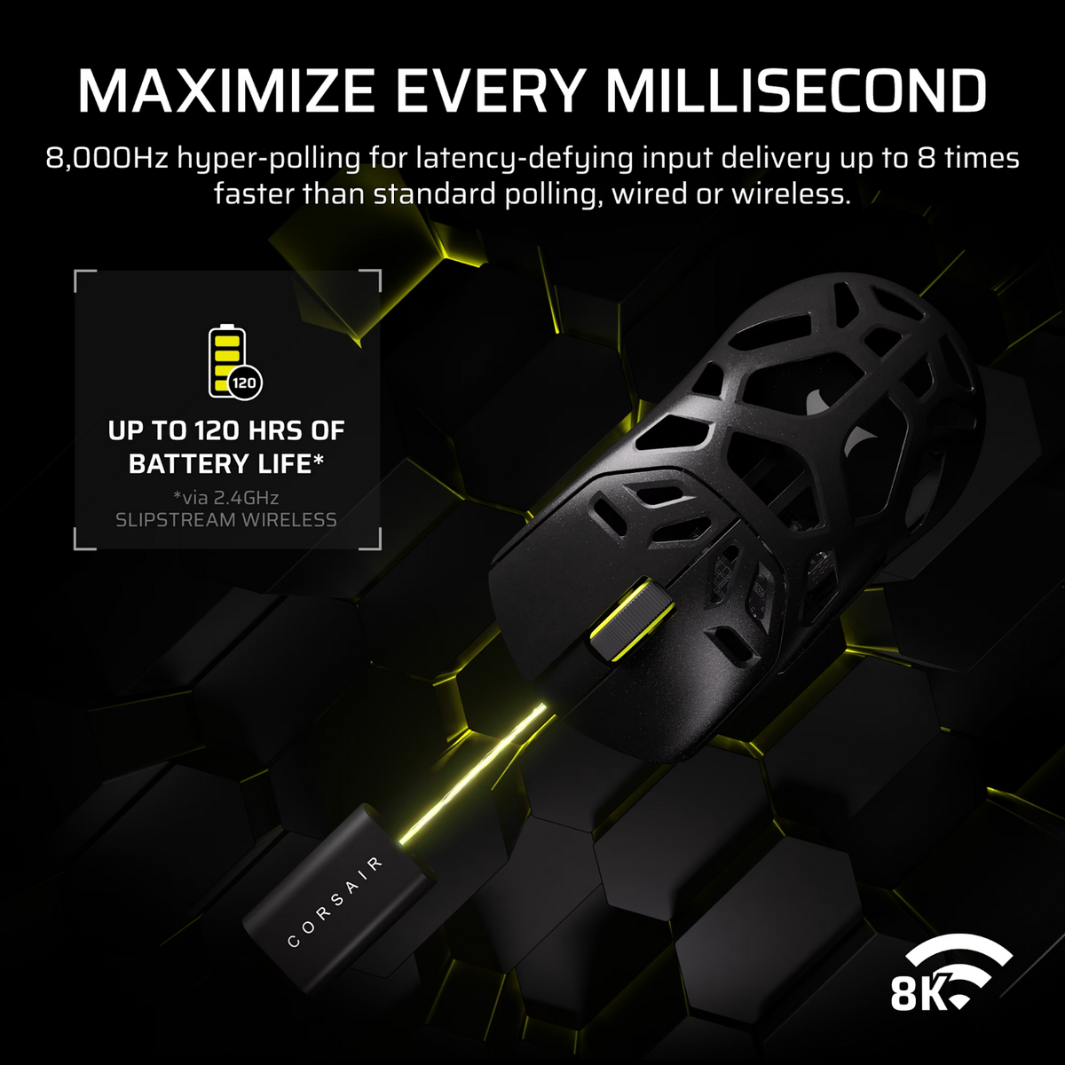 Corsair SABRE v2 PRO WIRELESS MAGNESIUM ALLOY 33000 DPI Gaming Mouse – Black-6