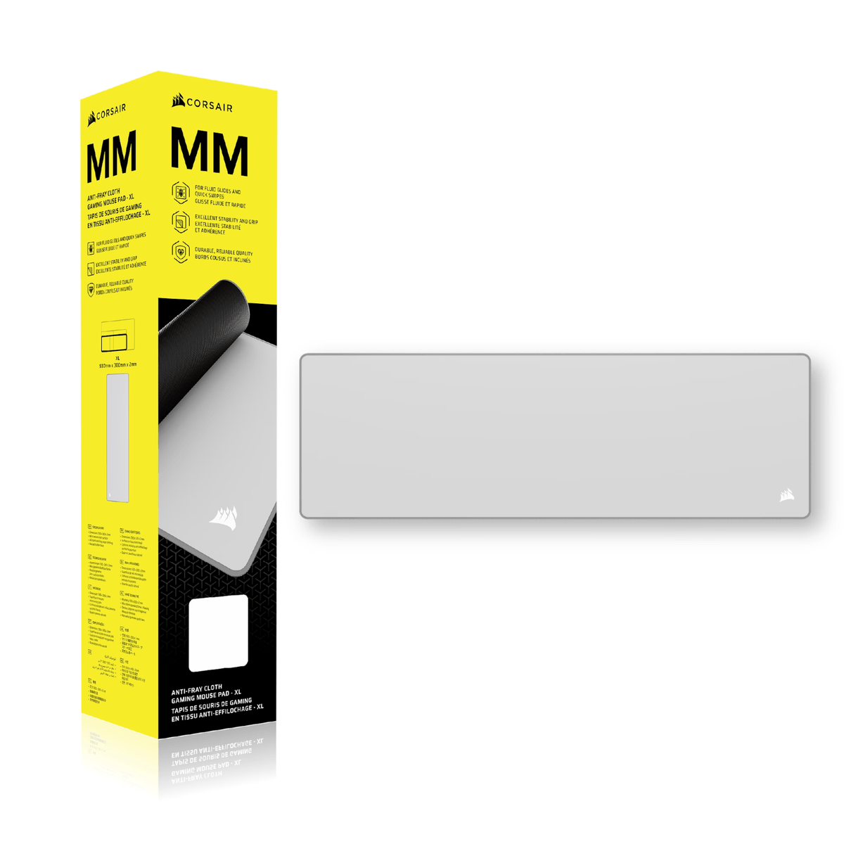 Corsair MM Anti-fray Cloth Gaming Mouse Pad XL - Gray-5