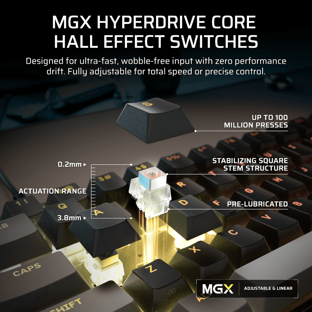 Corsair CLIPPER PRO MINI 60 Hall Effect Gaming Keyboard - Black-2