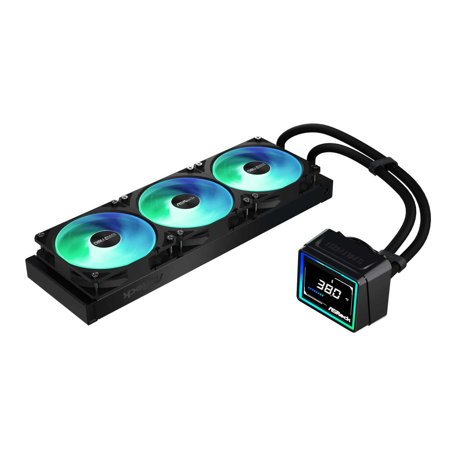 ASRock Challenger 360 Digital AIO Liquid Cooler - Black-5