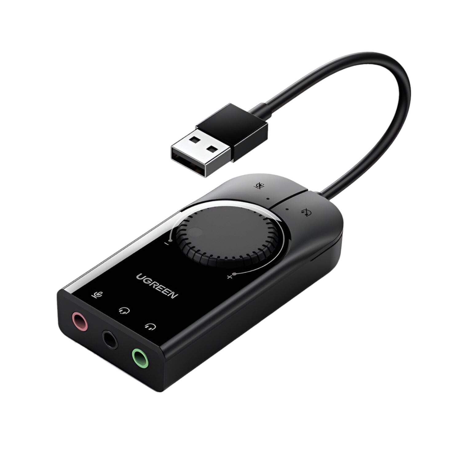 UGREEN CM129-40964 USB-A to 3.5mm External Stereo Sound Adapter - Black-1