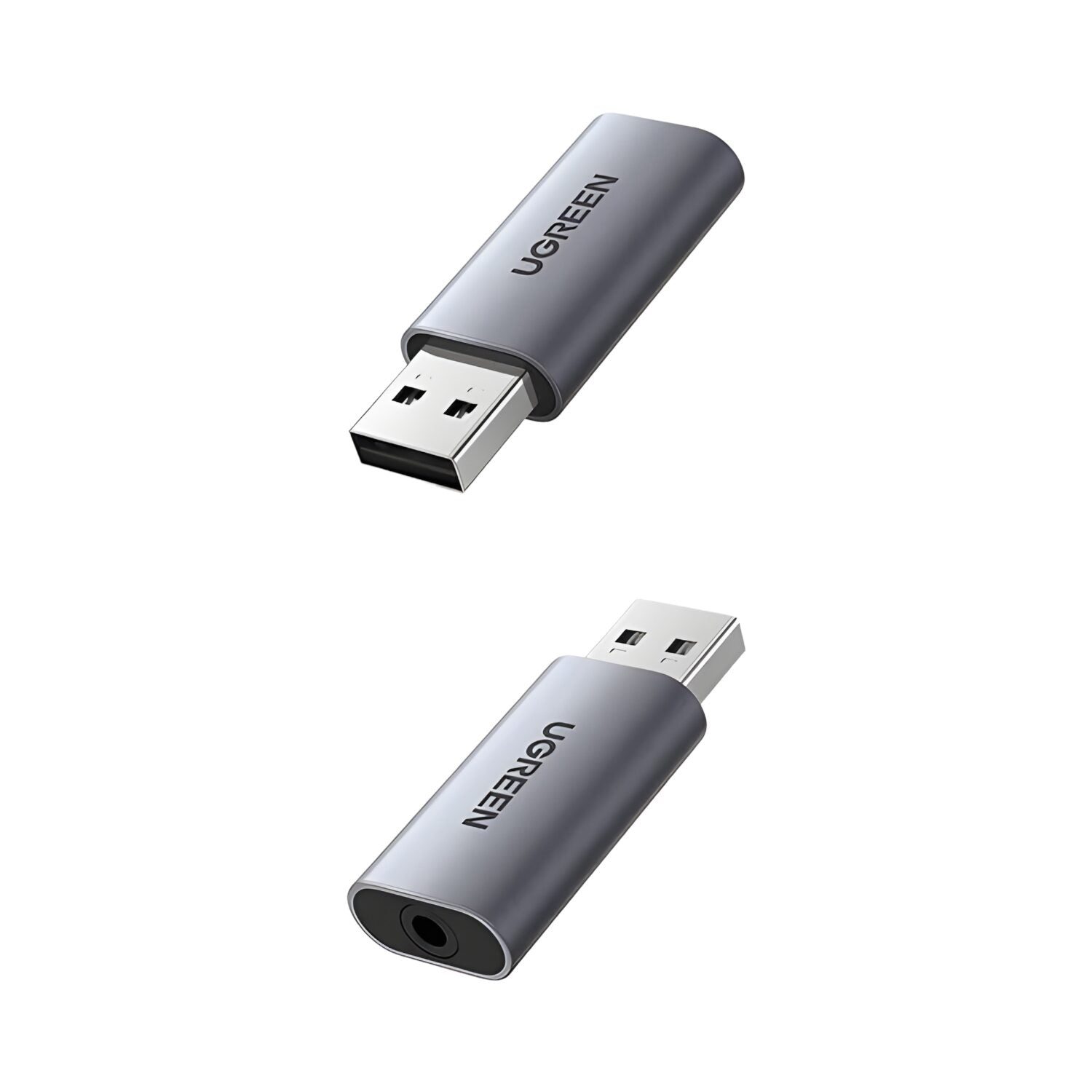 UGREEN CM383-80864 USB-A to 3.5mm Audio Jack External Sound Adapter - Silver-1