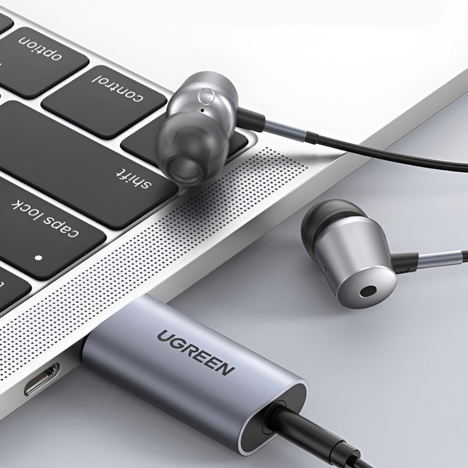 UGREEN CM383-80864 USB-A to 3.5mm Audio Jack External Sound Adapter - Silver-2