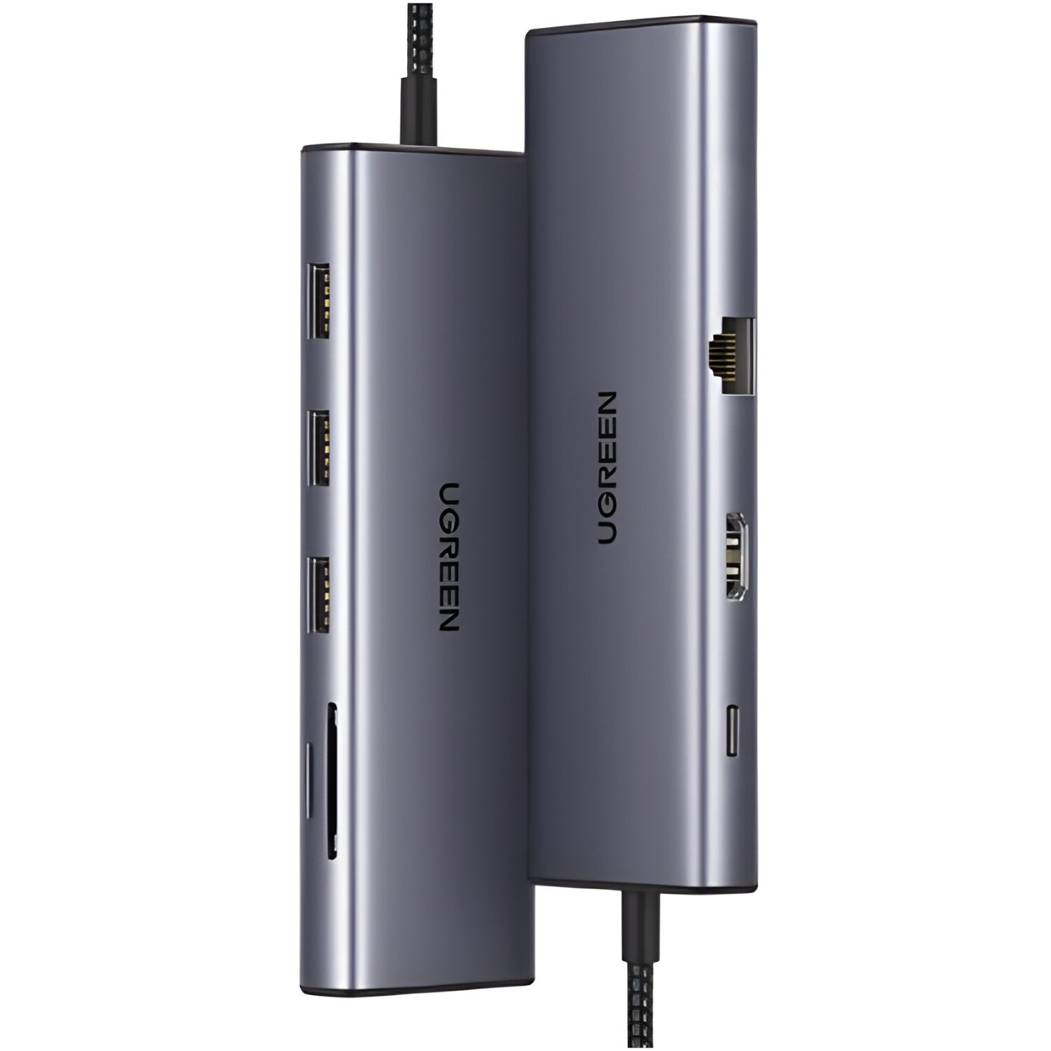 UGREEN 9-in-1 Type-C Hub - SILVER | 3× USB 3.0, 4K HDMI, VGA, RJ45 Gigabit, SD/TF, PD Charging - CM498-2