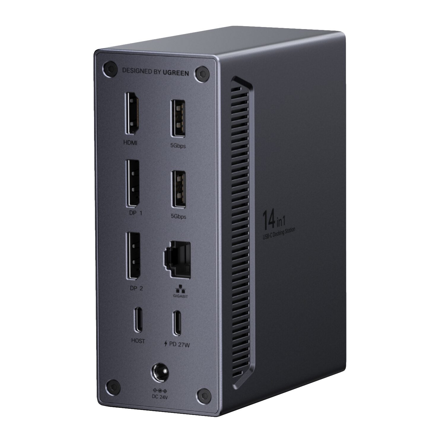 UGreen 14-in-1 USB Type-C TO USB/2x HDMI/DP/RJ45 Docking Station-1