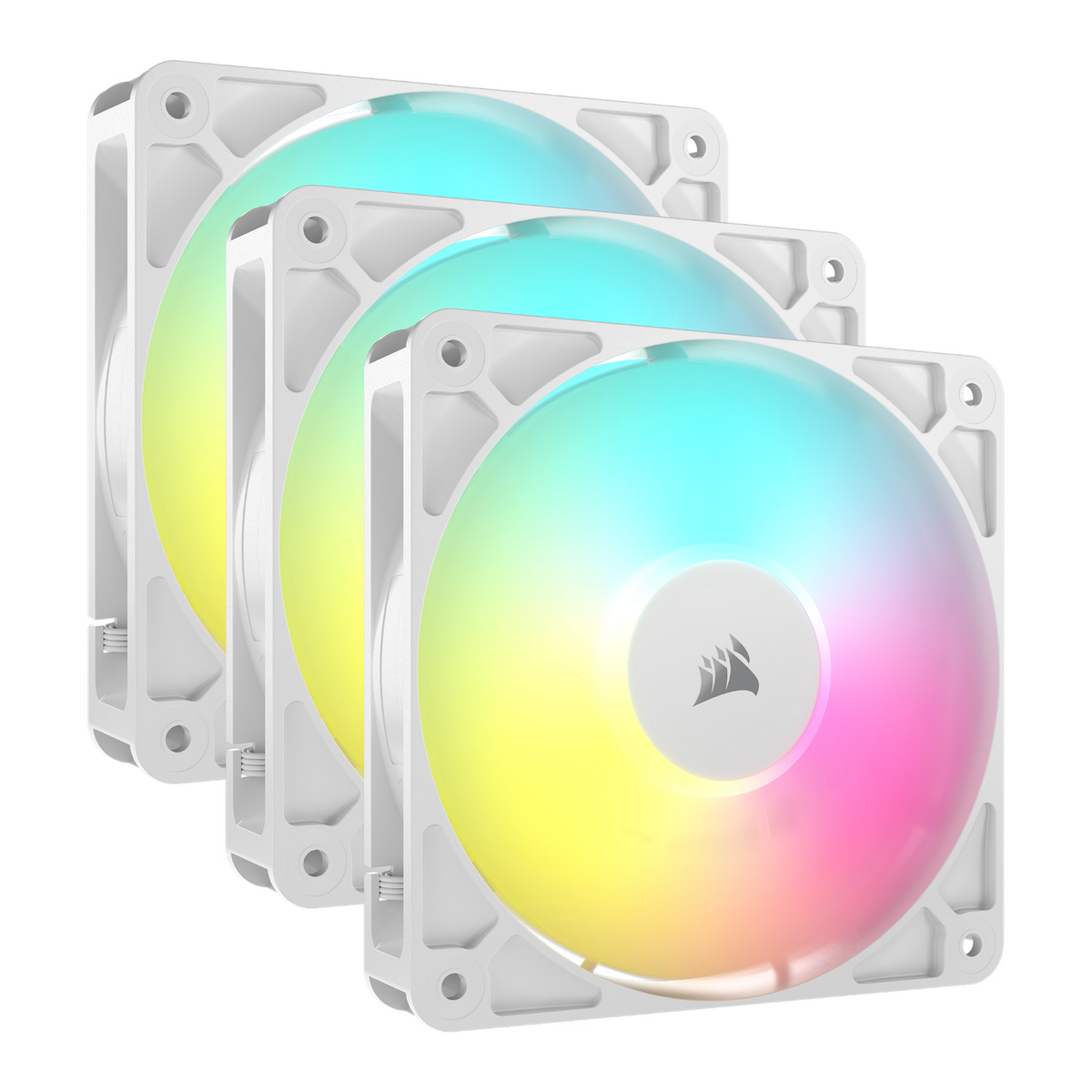 Corsair RS120 ARGB 120mm PWM Fans Triple Pack - White-0
