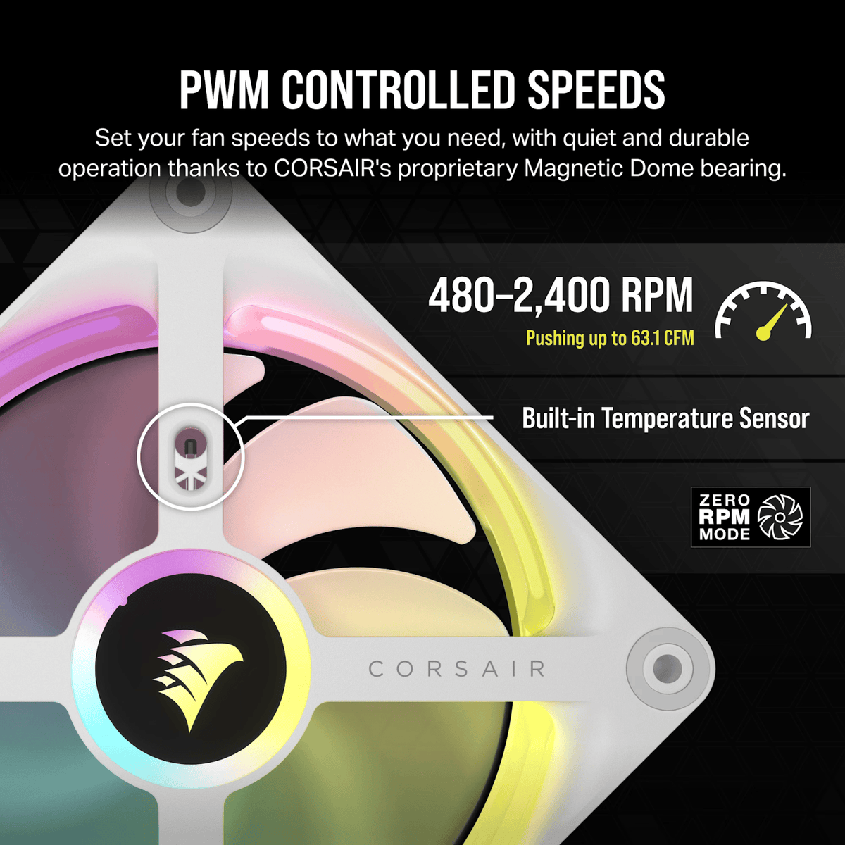 Corsair iCUE LINK QX120 RGB 120mm PWM PC Fan Expansion Kit - White-4