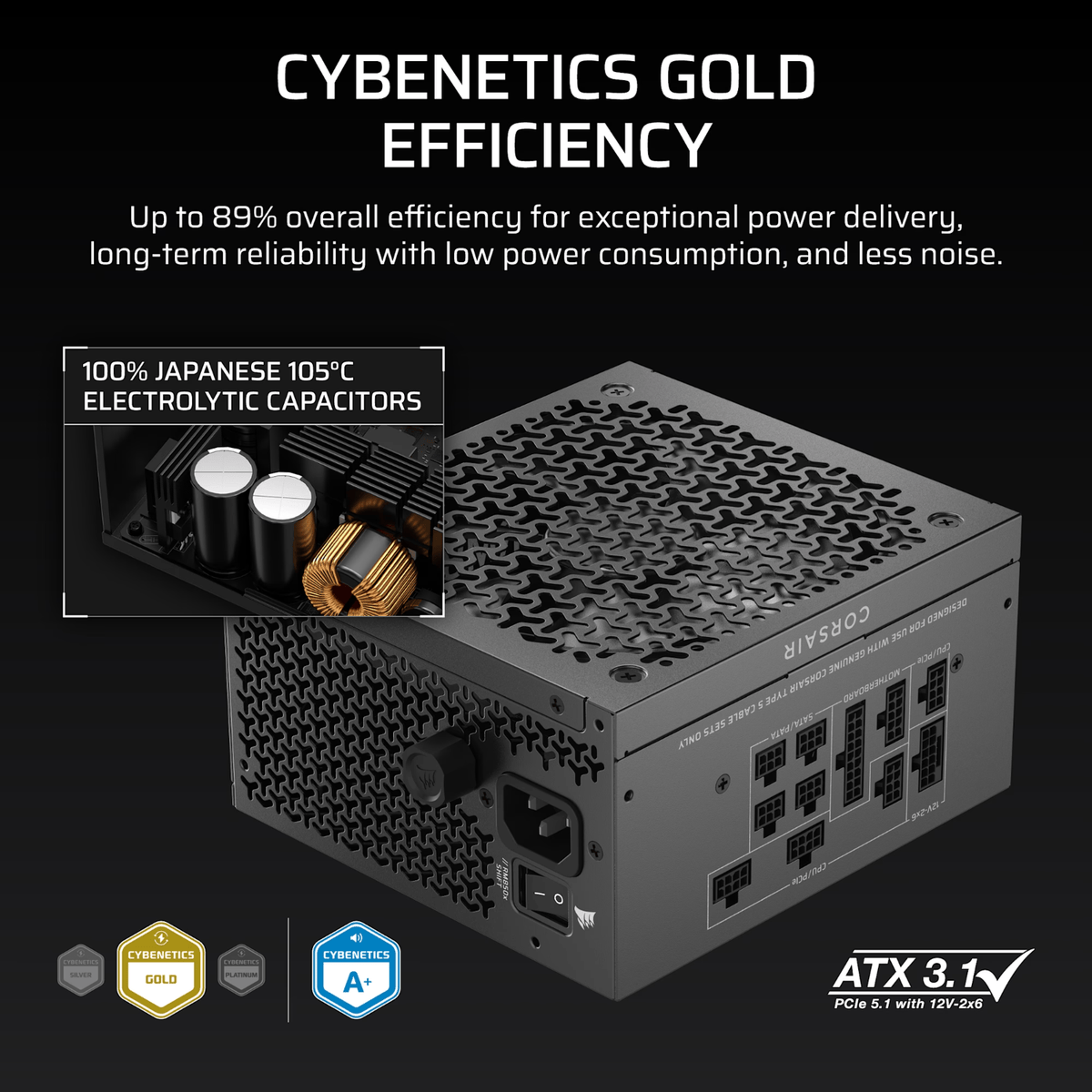 Corsair RM850x SHIFT 80 PLUS Gold Fully Modular ATX Power Supply-4