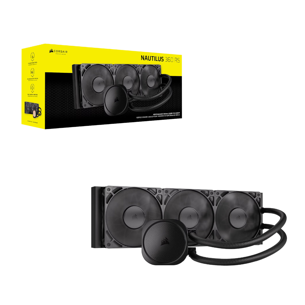 Corsair NAUTILUS 360 RS Liquid CPU Cooler - Black-5