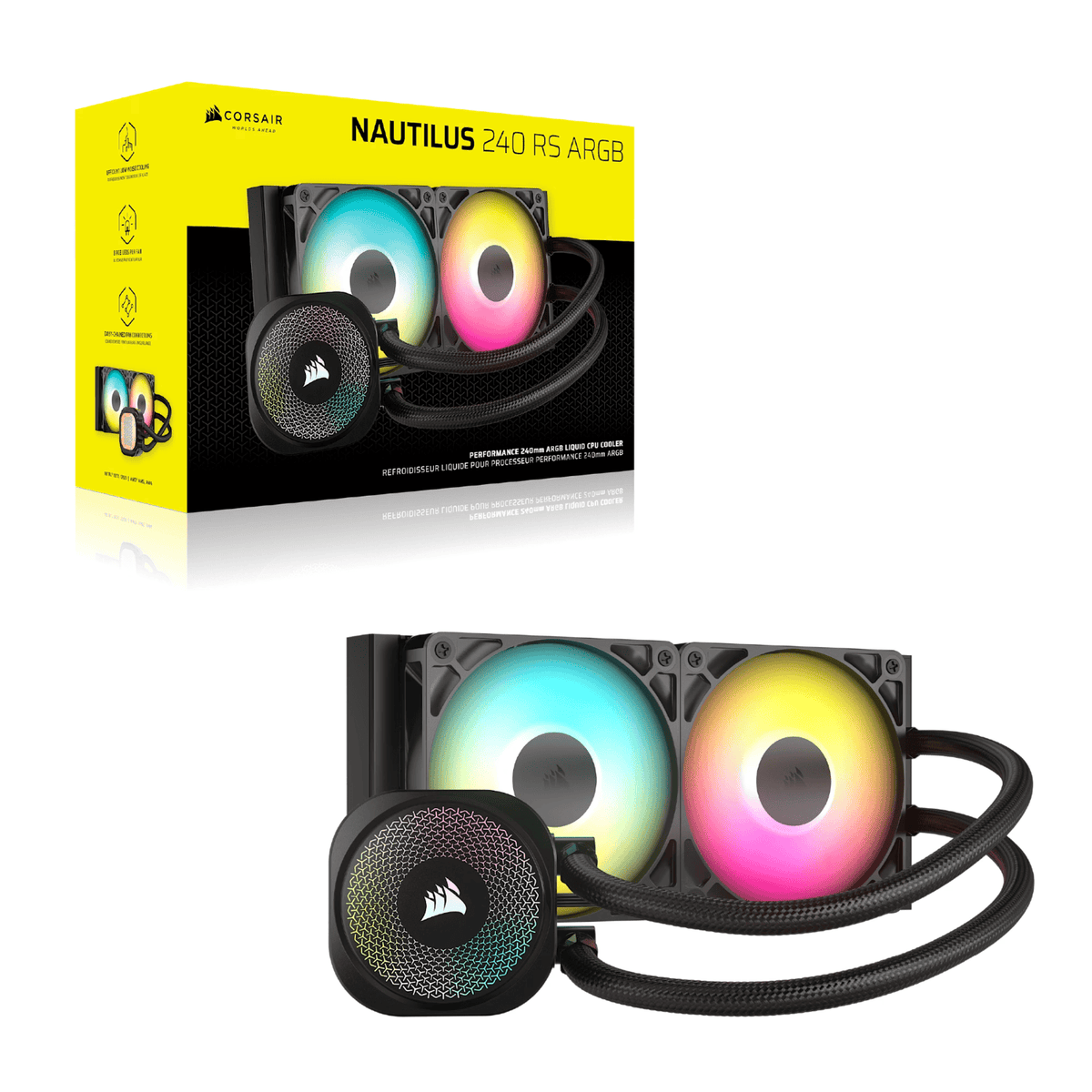 Corsair NAUTILUS 240 RS ARGB Liquid CPU Cooler - Black-5