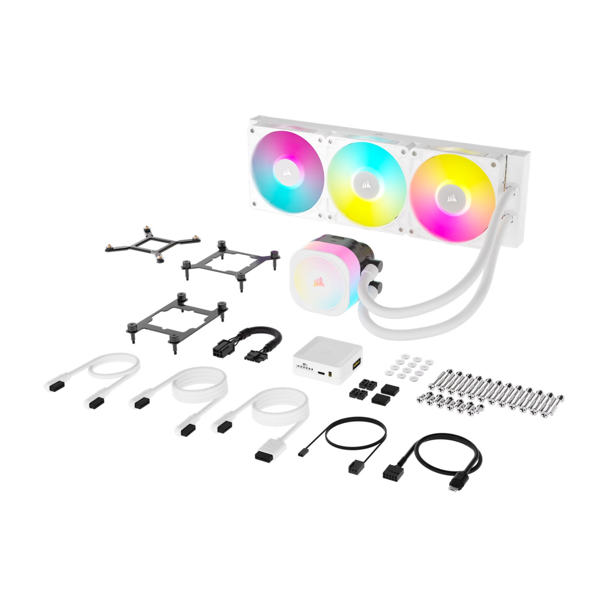 Corsair iCUE LINK TITAN 360 RX RGB AIO Liquid CPU Cooler - White-3