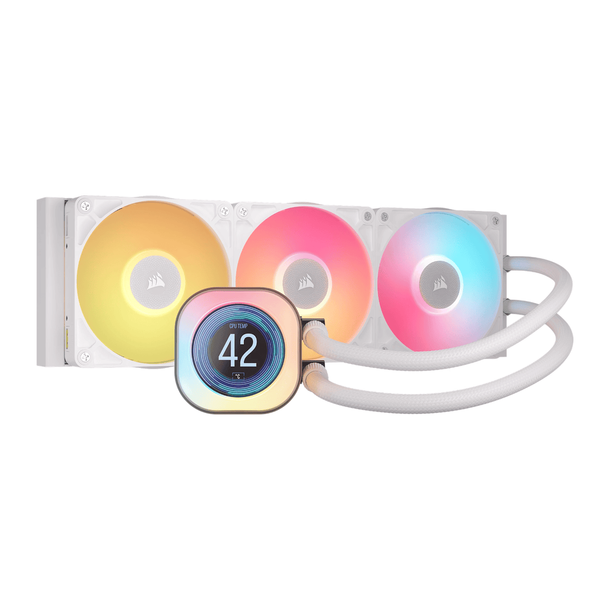 Corsair iCUE LINK TITAN 360 RX LCD Liquid CPU Cooler - White-0