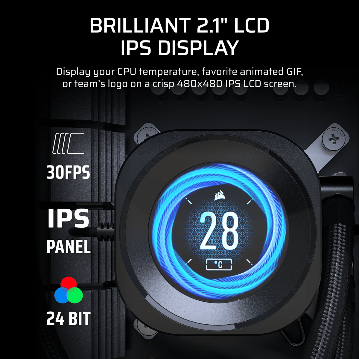 Corsair NAUTILUS 360 RS LCD Liquid CPU Cooler - Black-1
