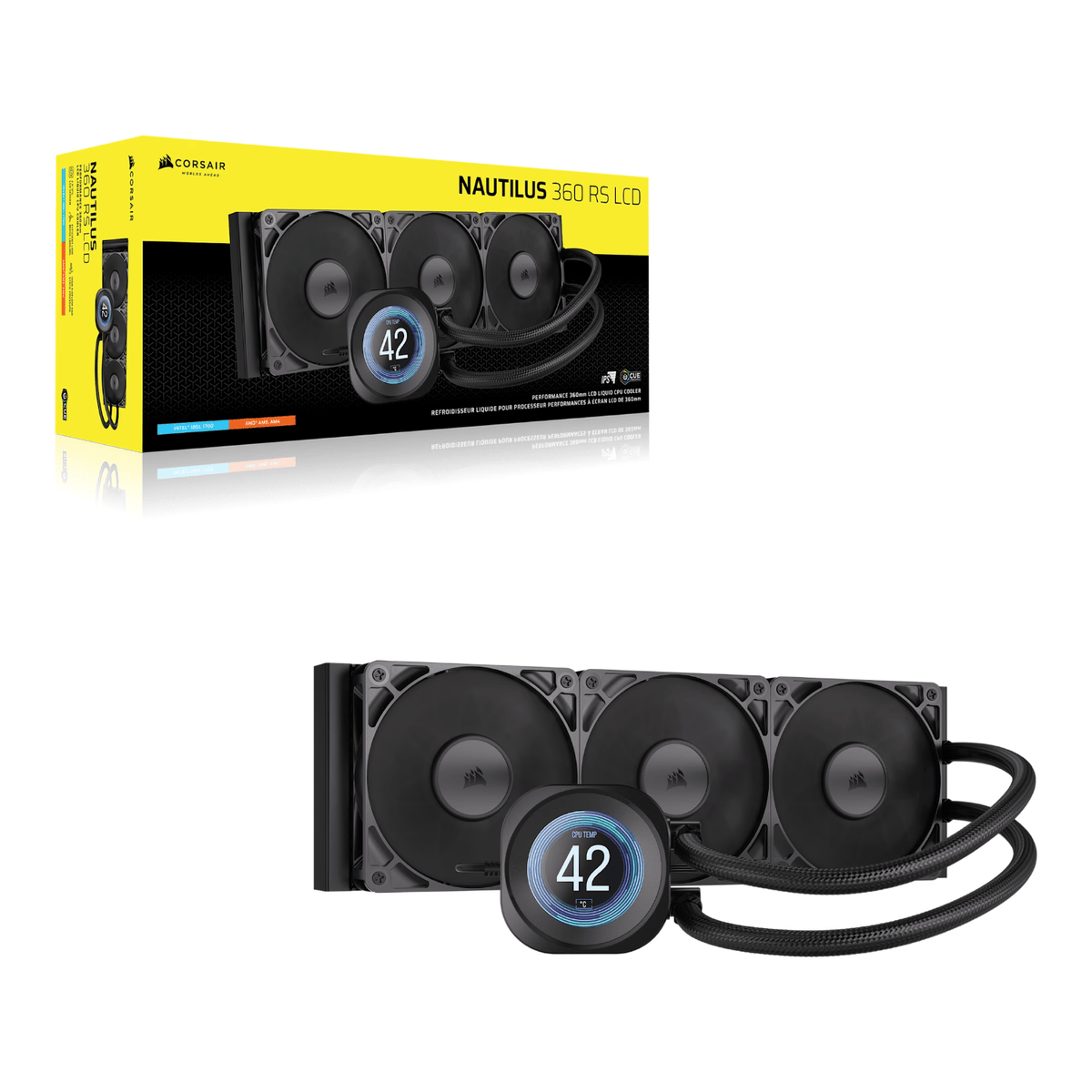 Corsair NAUTILUS 360 RS LCD Liquid CPU Cooler - Black-4